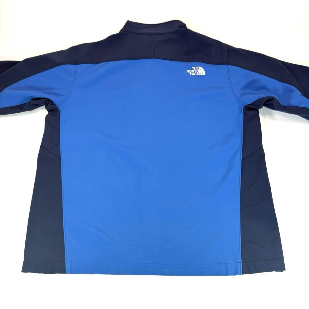 The North Face Windwall‎ Softshell Jacket Mens L Blue Fleece Full Zip